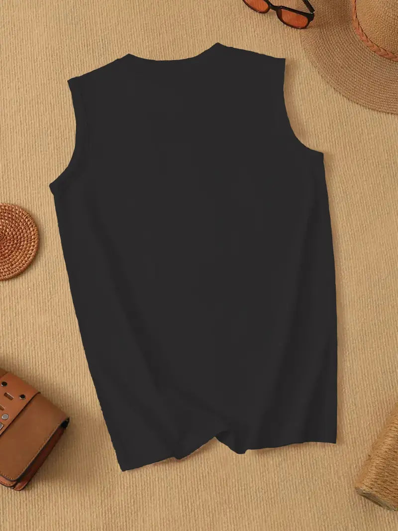 Women's Sleeveless Tank Top with Cane Corso Dog Illustration