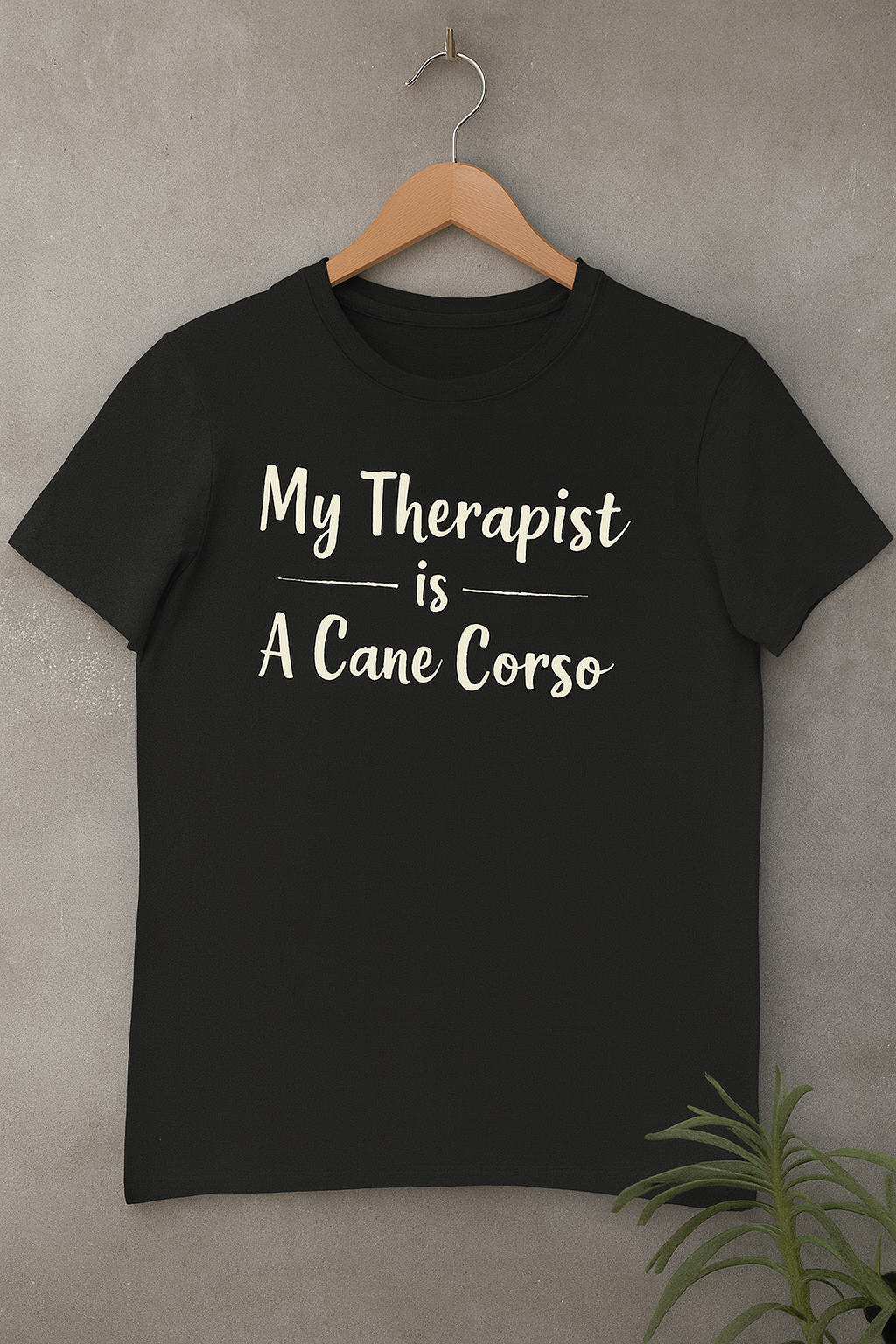 Women's "My Therapist Is A Cane Corso" T-Shirt