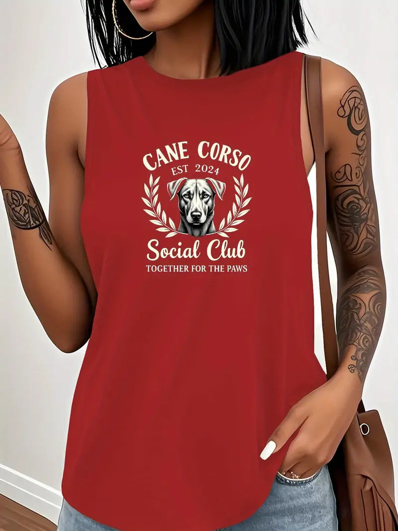 Women's Sleeveless Tank Top - Cane Corso Social Club