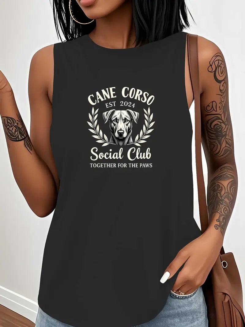 Women's Sleeveless Tank Top - Cane Corso Social Club