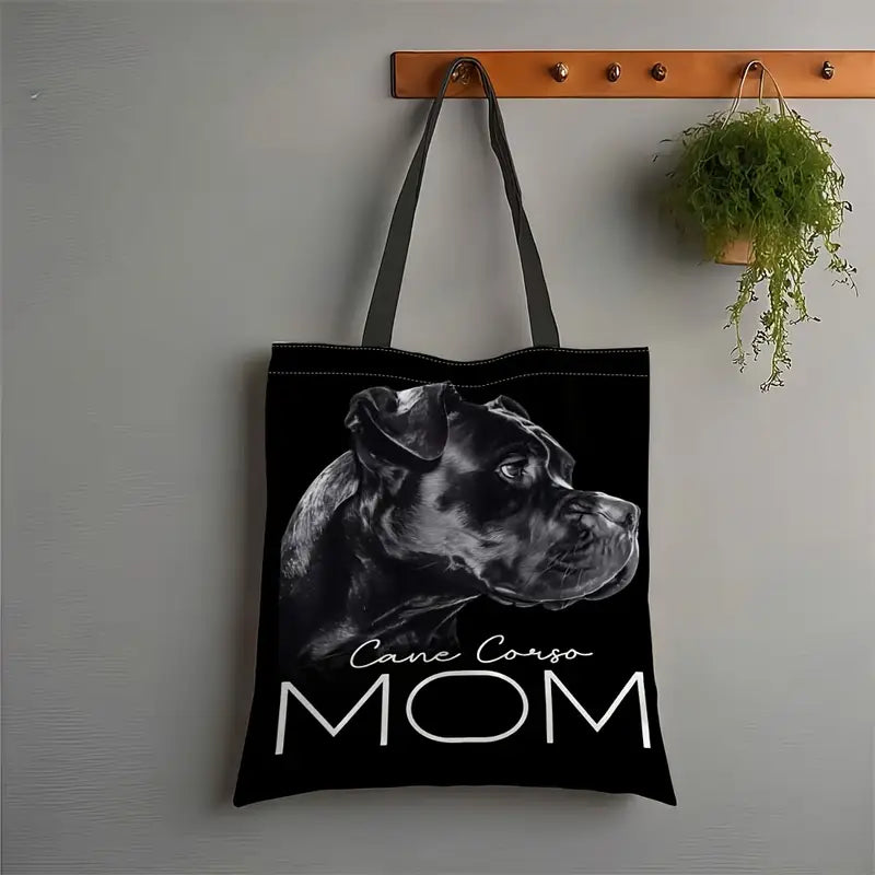 Black Cane Corso Mom Tote Bag