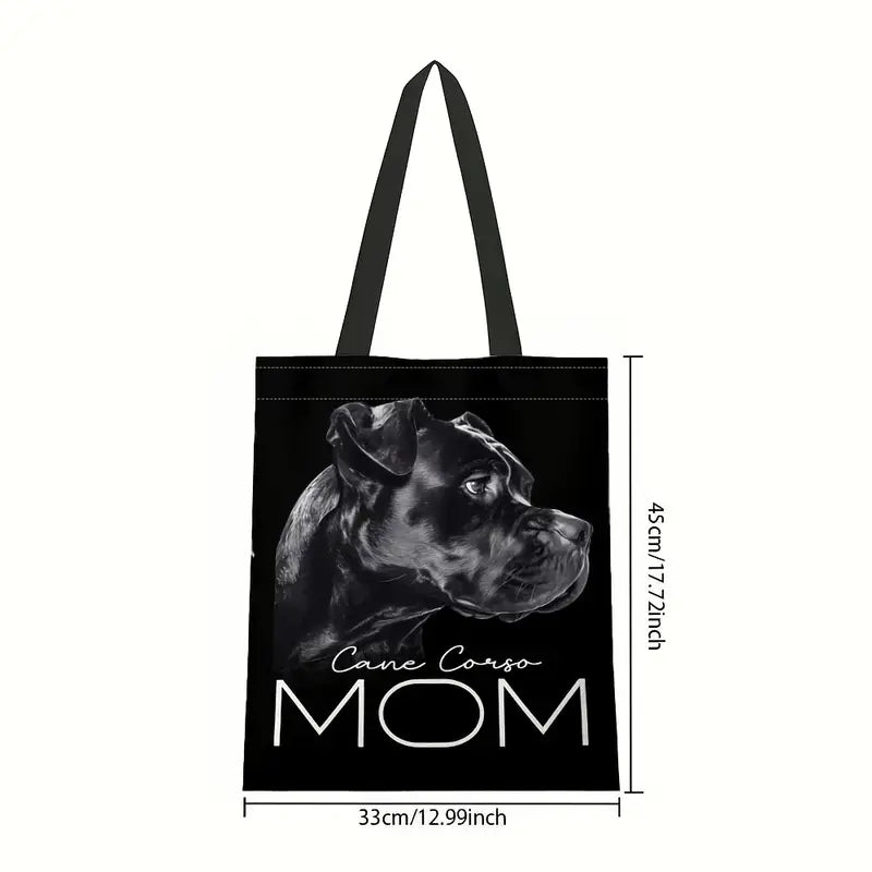 Black Cane Corso Mom Tote Bag