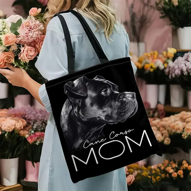 Black Cane Corso Mom Tote Bag